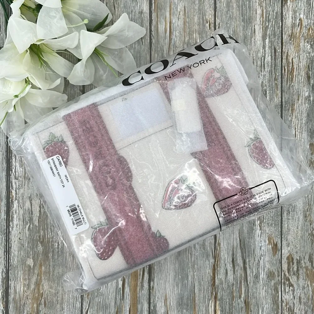 Coach Smith Tote Bag 24 With Strawberry Print Crossbody Bag Purse